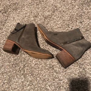 bp gray suede booties